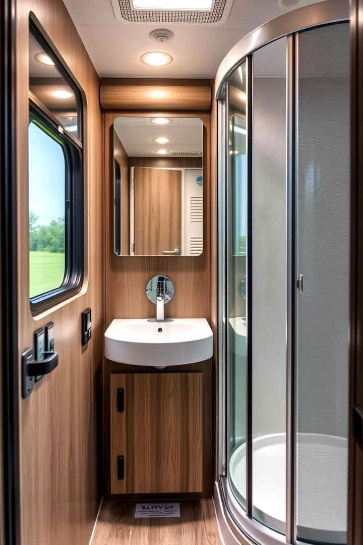 Foldable and Retractable Elements - 22 Small Rv Bathroom Ideas