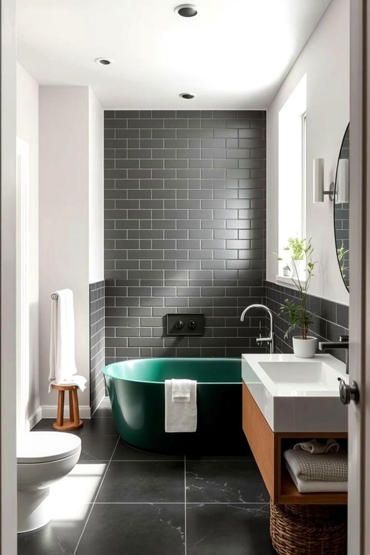 Forest Green Bathtub Statements - 22 Forest Green Bathroom Ideas