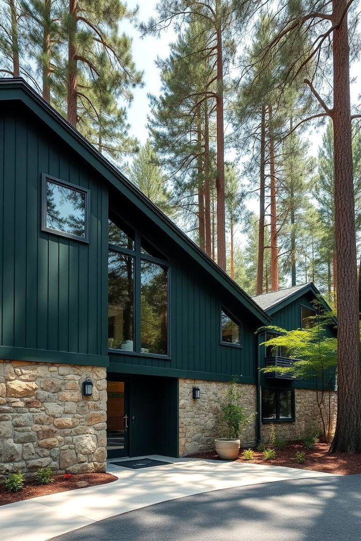 Forest Green Fusion - 22 Green Exterior House Paint Ideas