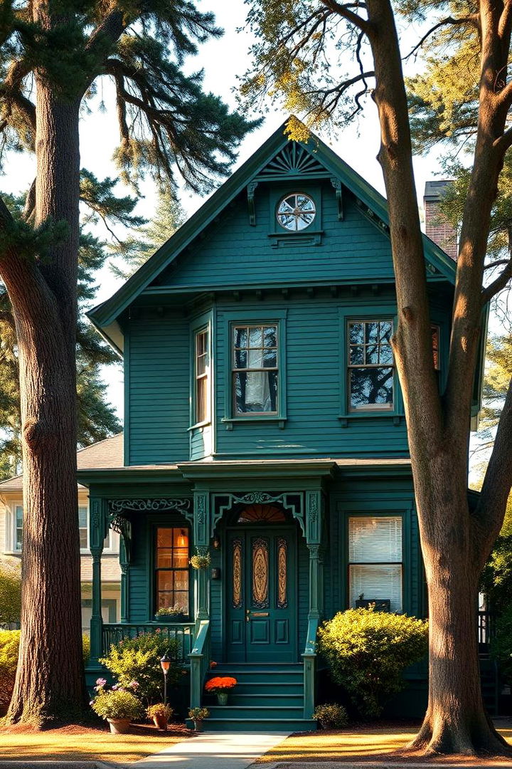 Forest Green Nostalgia - 22 Green Victorian House Colors