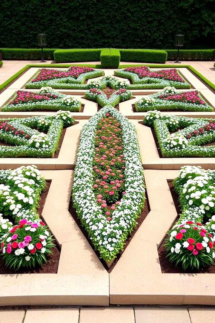 Formal Geometric Flower Beds - 22 Flower Bed Ideas