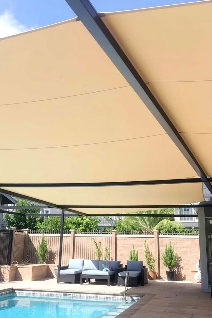 Framed Fabric Canopies - 22 Pool Shade Ideas