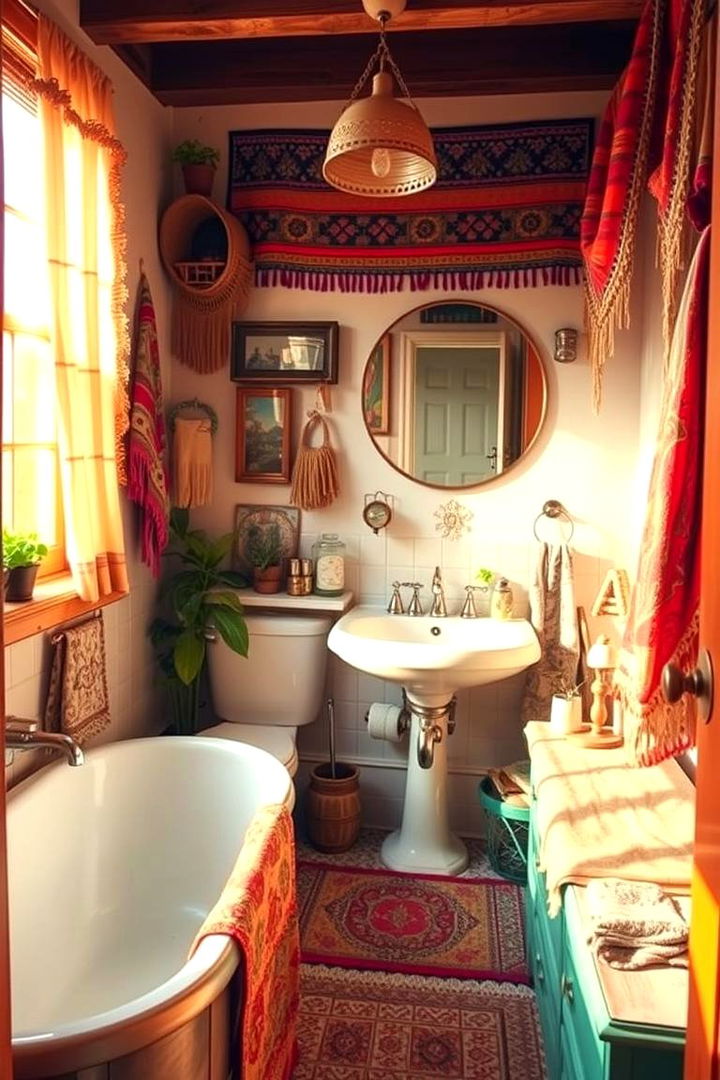 Free Spirited Boho Touches - 22 Eclectic Bathroom Ideas