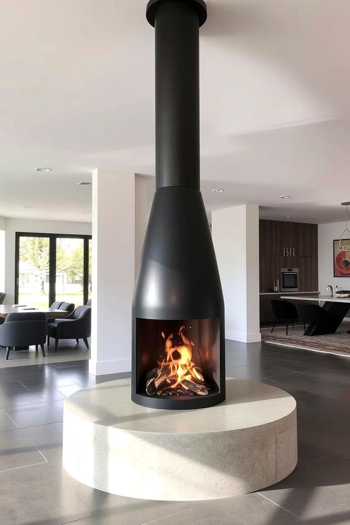 Freestanding Modern Fireplace - 22 Modern Fireplace Ideas