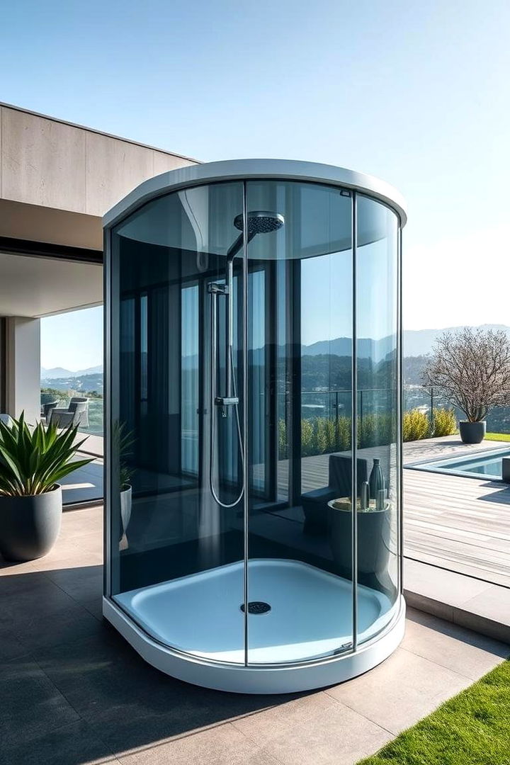 Freestanding Shower Pod - 22 Outdoor Shower Ideas