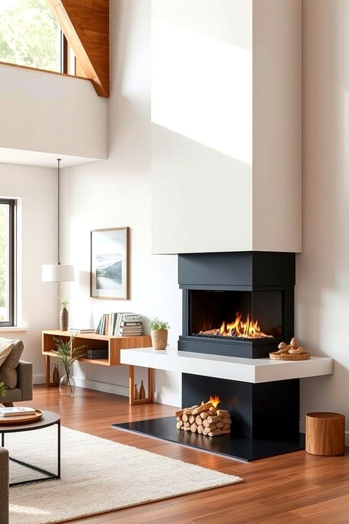 Freestanding Versatile Fireplaces - 22 Small Living Room Fireplace Ideas