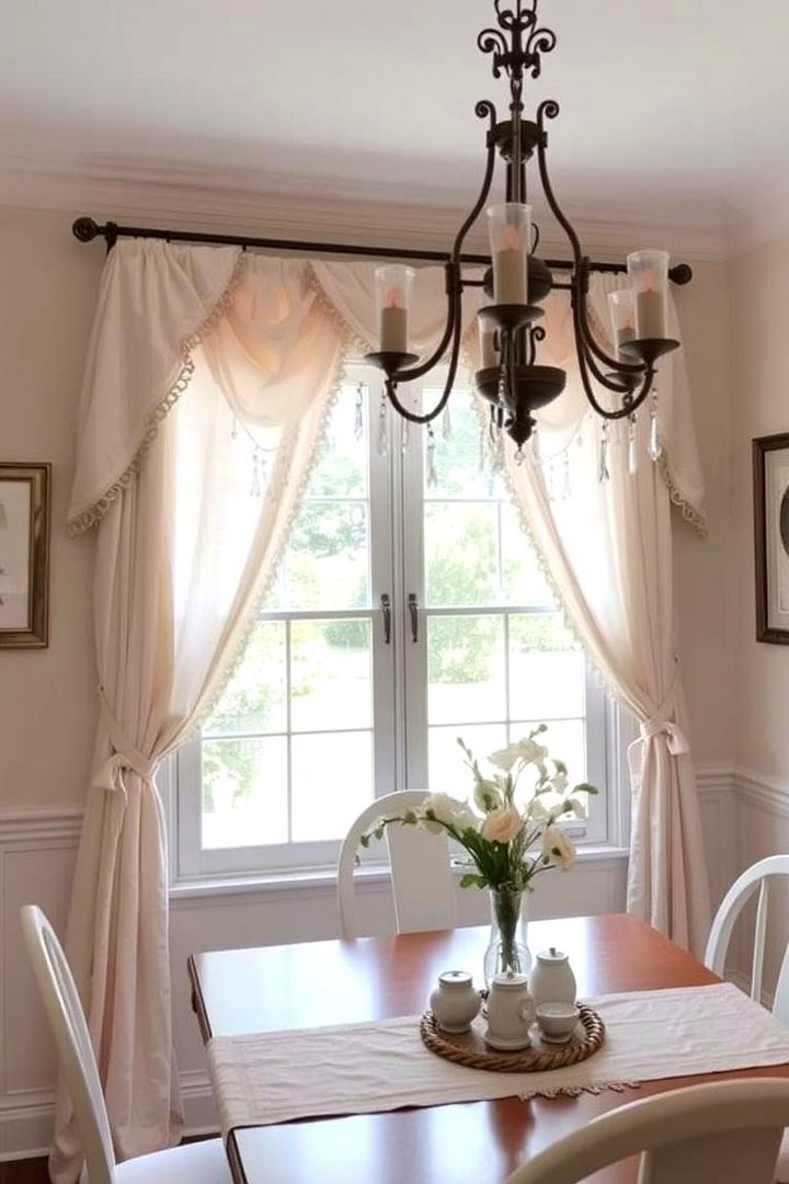 French Country Charm - 22 Dining Room Window Treatments