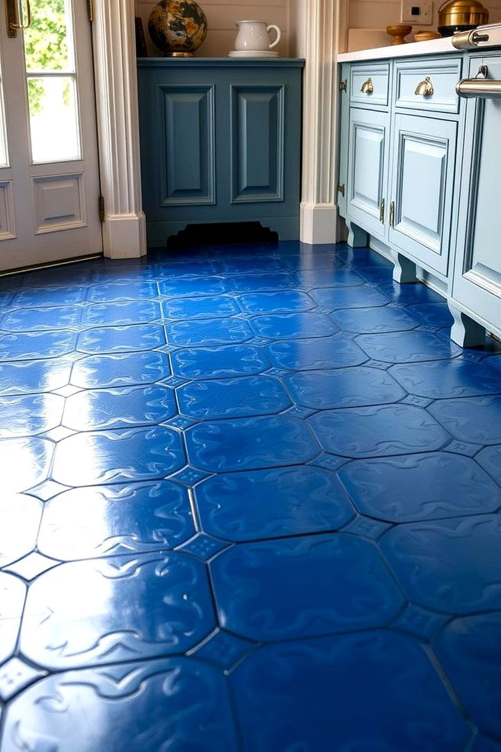 French Provincial Blue Flooring - 22 Blue French Country Kitchen Ideas