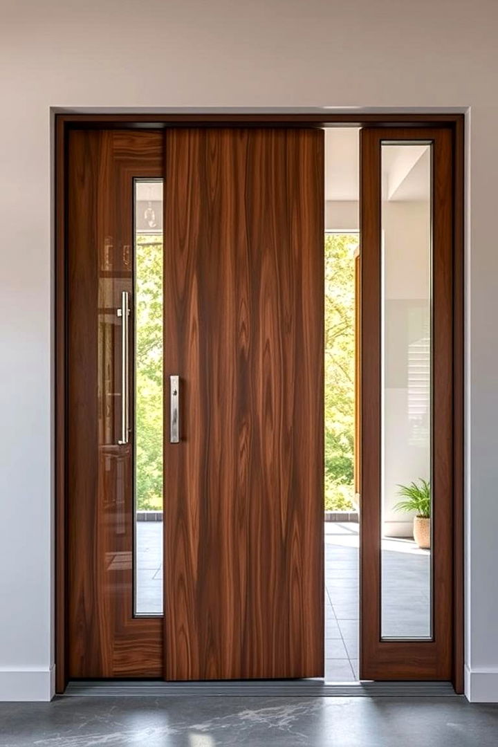 Fresh Appeal with Glass Inserts - 22 Olive Green Front Door Ideas