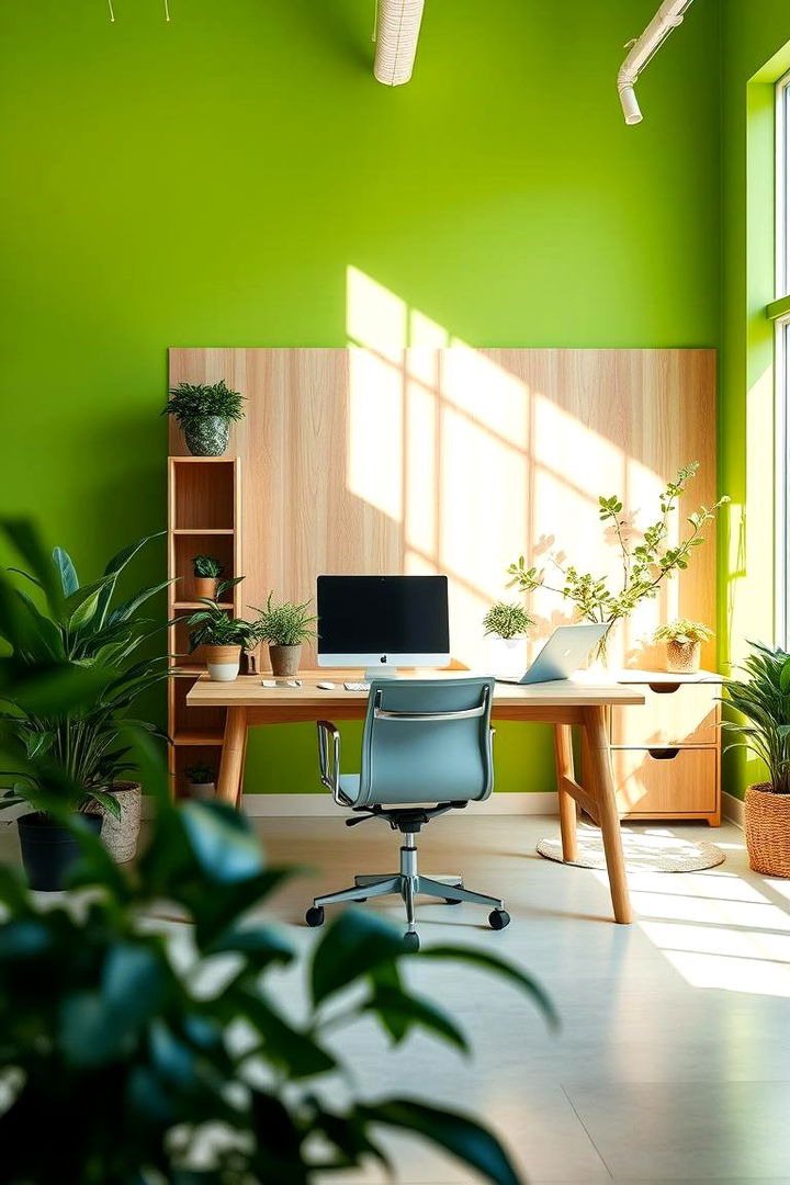 Fresh Green Hues - 22 Home Office Paint Colors