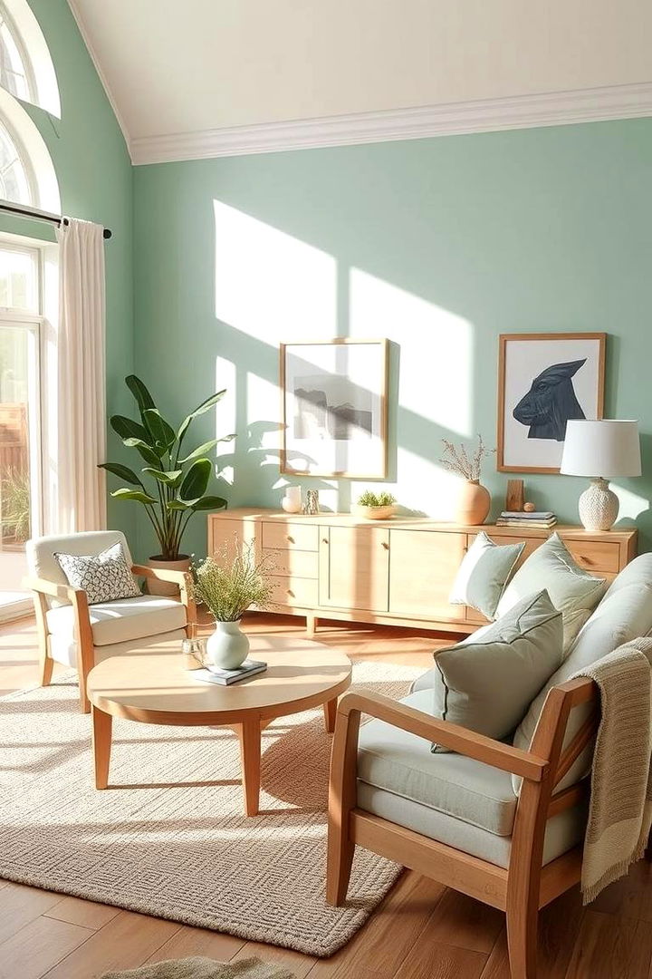 Fresh Mint and Ivory - 22 Two Colour Combination for Living Room