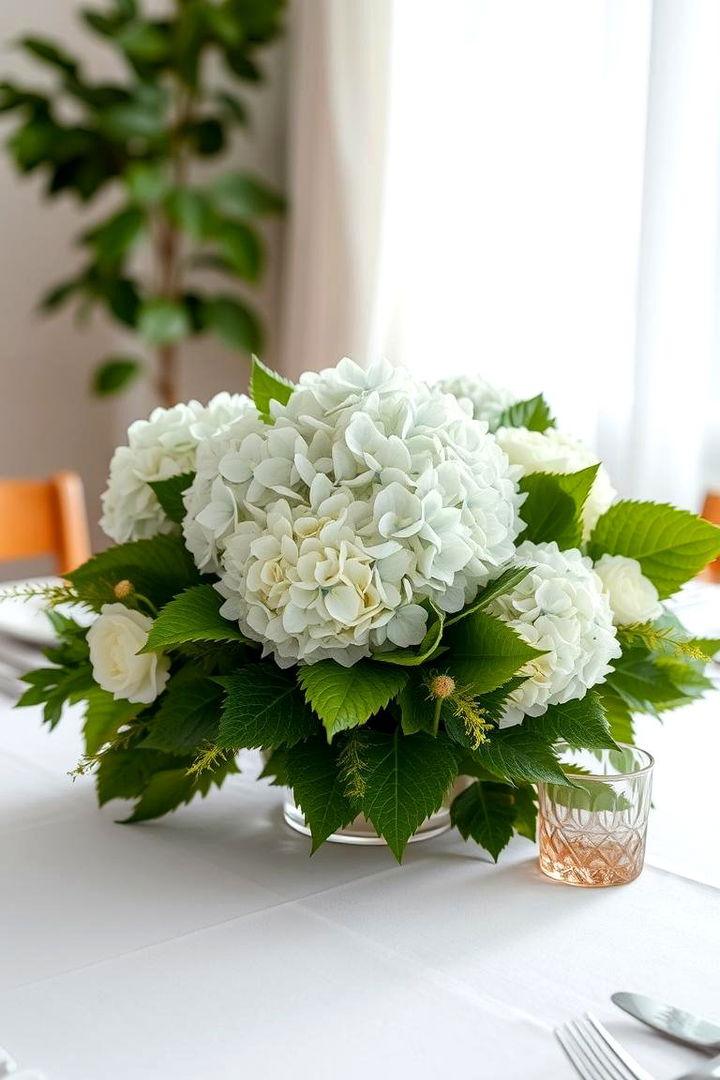 Fresh and Natural Hydrangea Table Decor - 22 Hydrangea Centerpiece Ideas