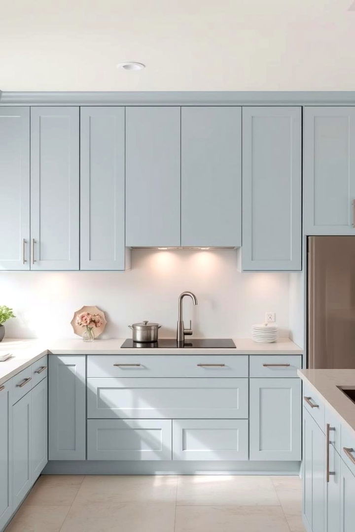 Frosted Blue Sophistication - 22 Light Blue Kitchen Cabinets Ideas