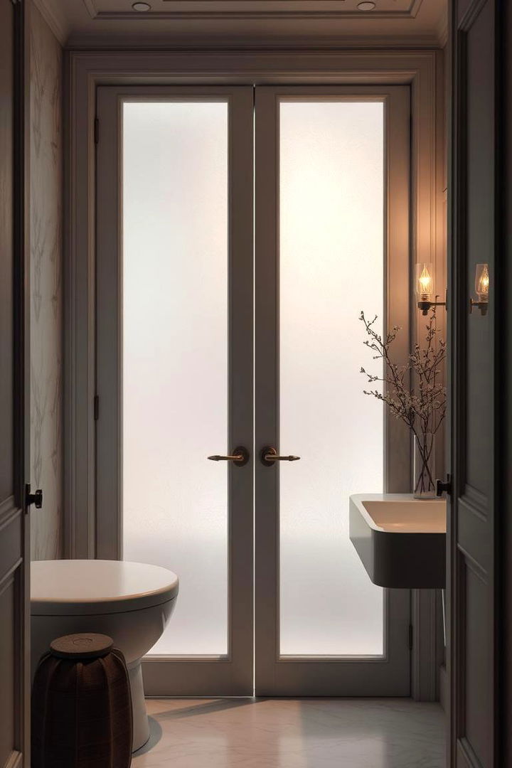 Frosted Glass Designs - 22 Bathroom Pocket Door Ideas
