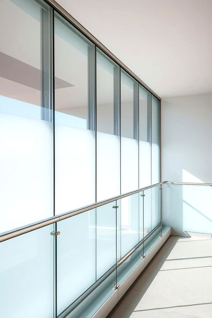 Frosted Glass Panels - 22 Balcony Privacy Ideas