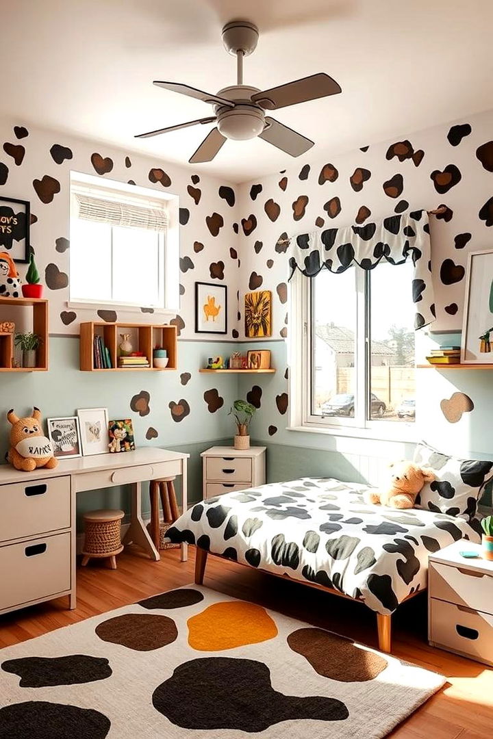 Fun Cow Print Kids Room Themes - 22 Cow Print Room Decor Ideas
