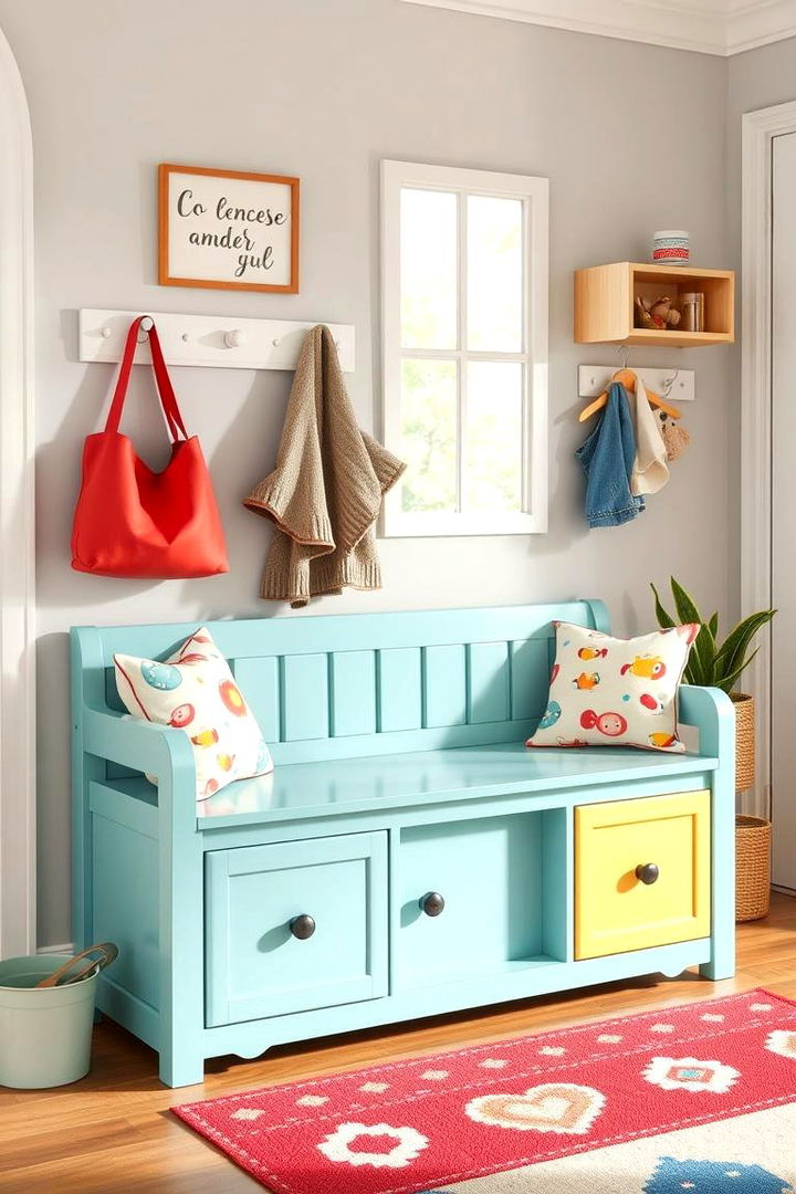 Fun and Practical Childrens Entryway Bench - 22 Entryway Bench Ideas