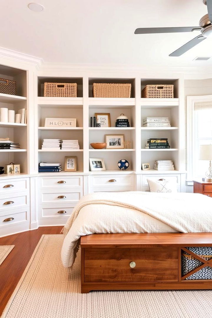 Functional Built In Storage - 22 Cape Cod Upstairs Bedroom Ideas
