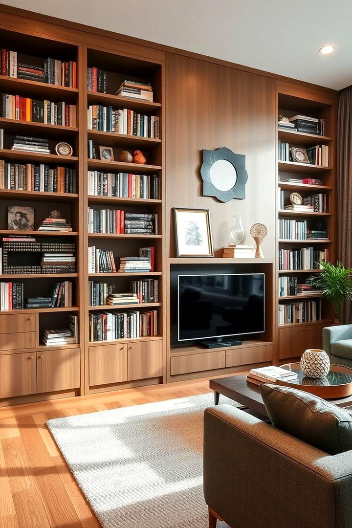 Functional Built in Shelves - 22 Pottery Barn Living Room Ideas