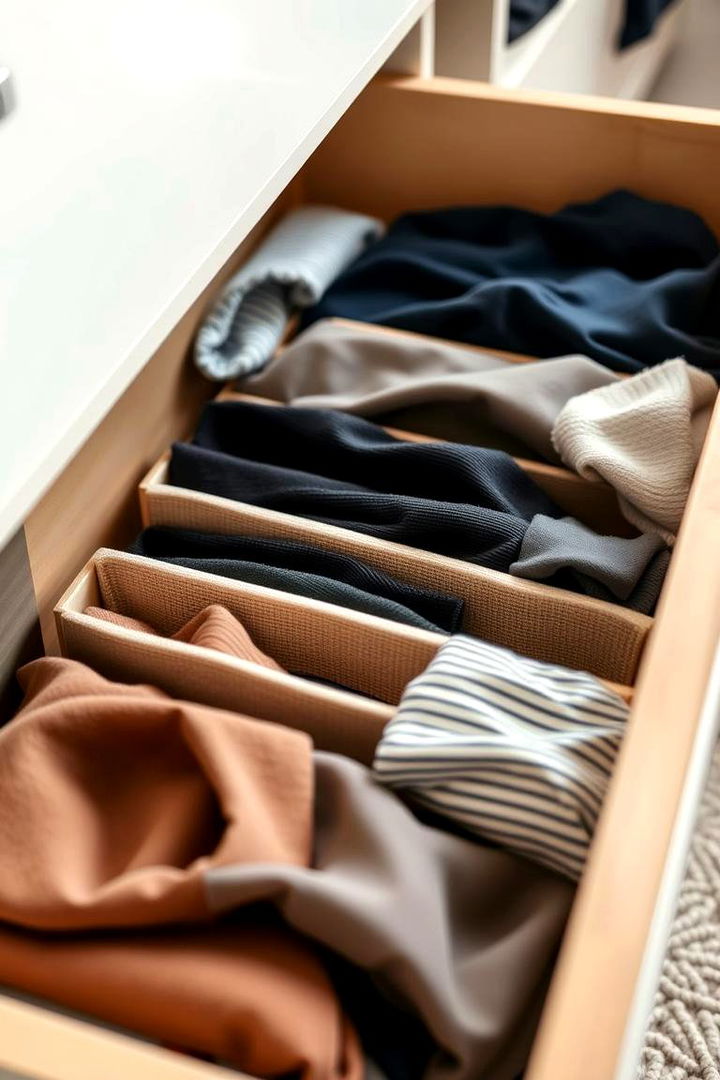 Functional Drawer Dividers for Neatness - 22 Clothes Storage Ideas