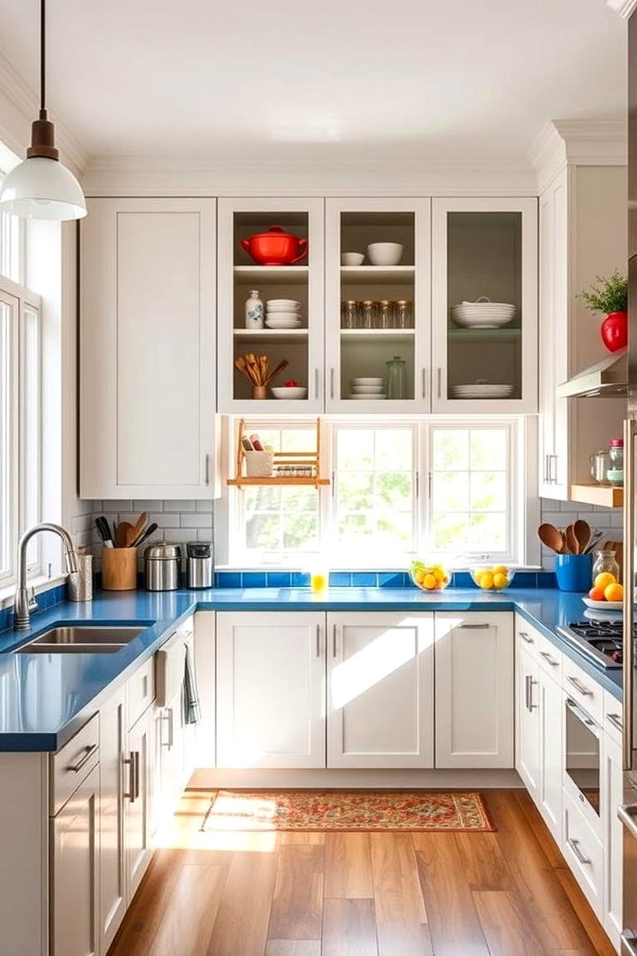 Functional Family Hub - 22 kitchens with blue countertops