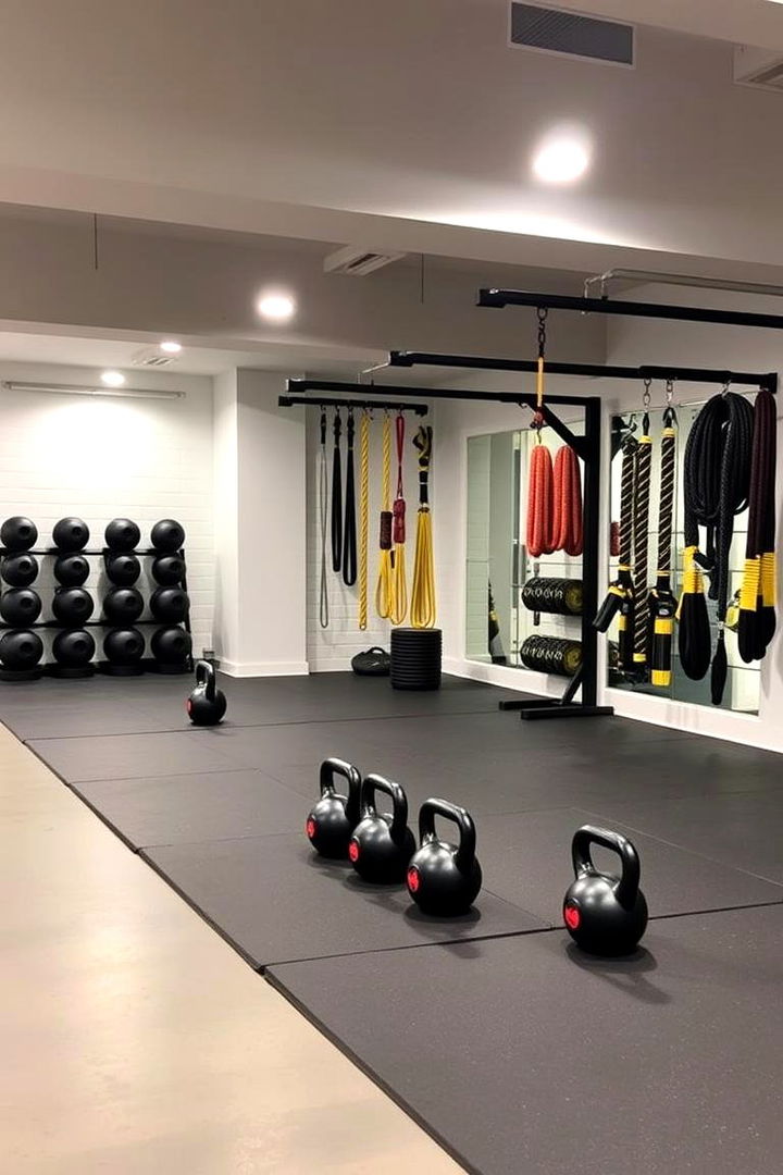 Functional Fitness Area - 22 Basement Gym Ideas