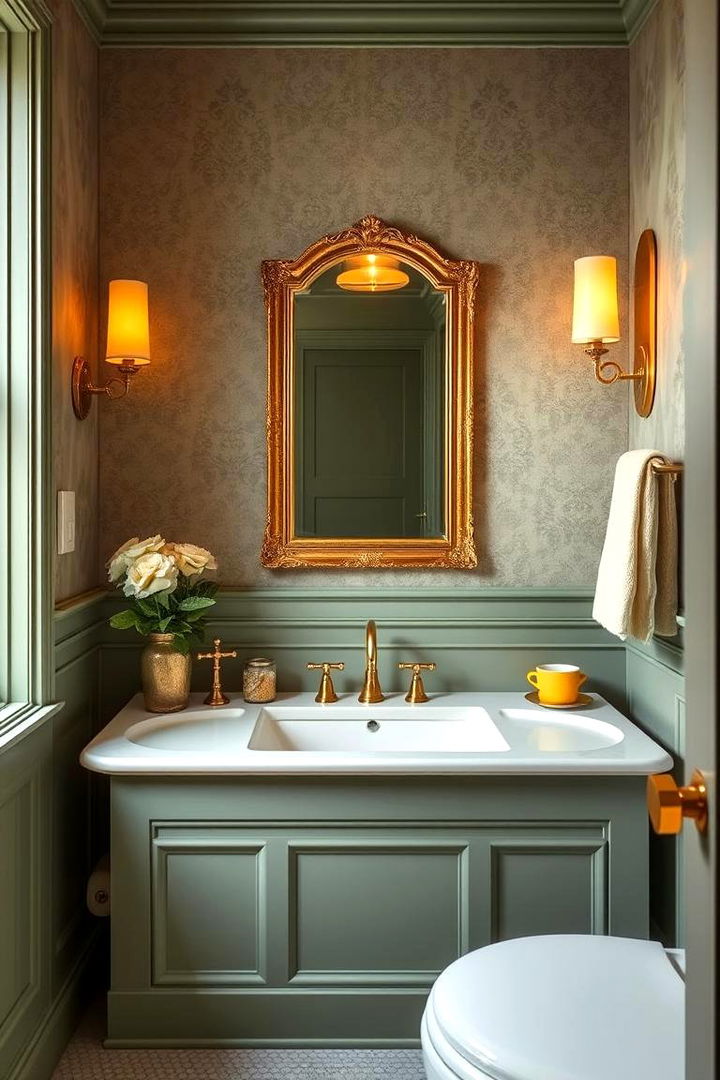 Functional Golden Fixtures Enhance Ambiance - 22 Yellow and Green Bathroom Ideas