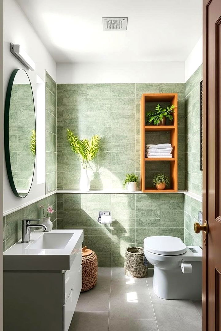 Functional Green Spaces - 22 Forest Green Bathroom Ideas
