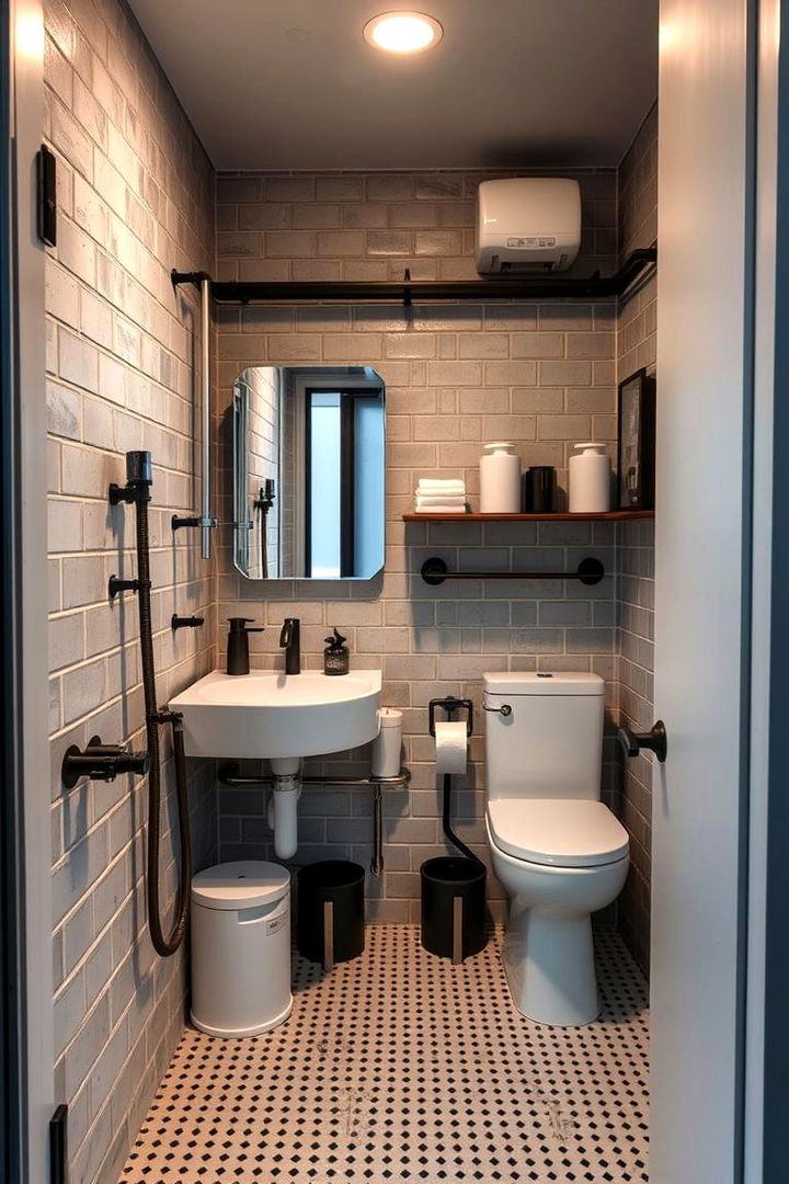 Functional Layouts in Compact Spaces - 22 Industrial Bathroom Ideas