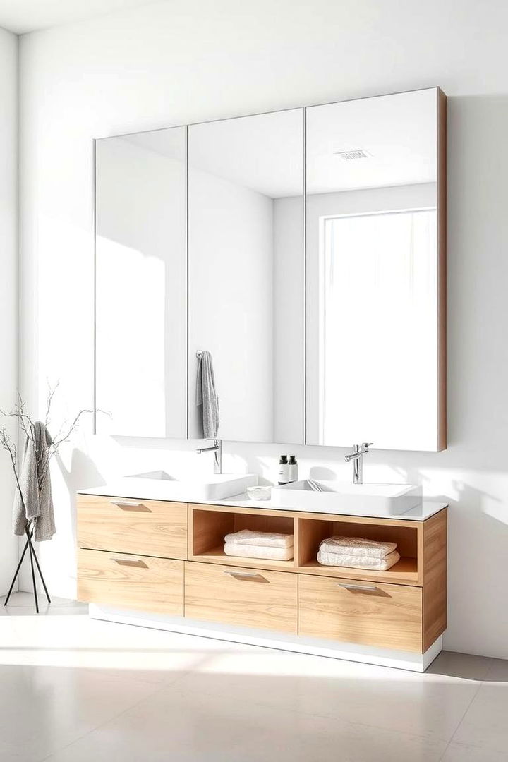 Functional Minimalist Mirrors - 22 Minimalist Bathroom Ideas