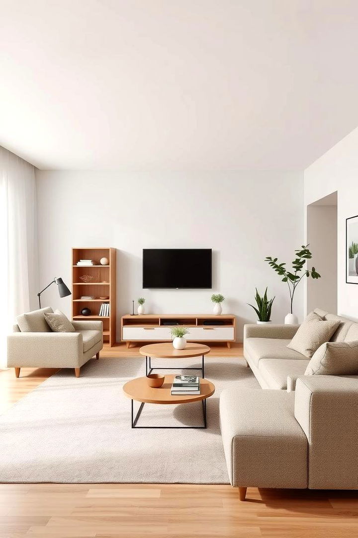 Functional Minimalist Space - 22 Neutral Living Room Ideas