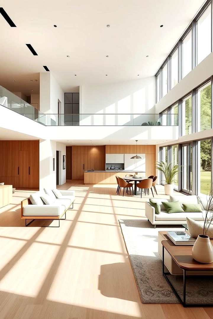 Functional Open Floor Layout - 22 Townhouse Interior Design Ideas