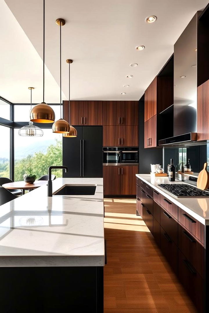 Functional Open Layouts - 22 Black and Brown Kitchen Ideas