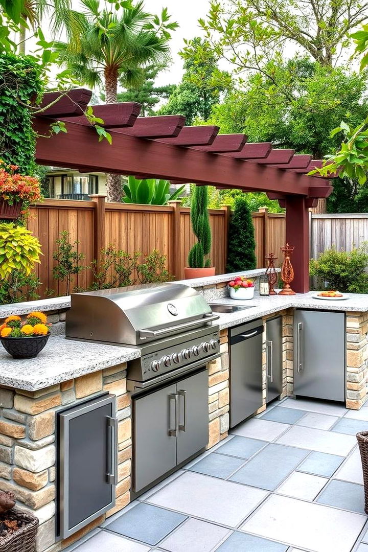 Functional Outdoor Kitchen Setup - 22 Florida Backyard Ideas