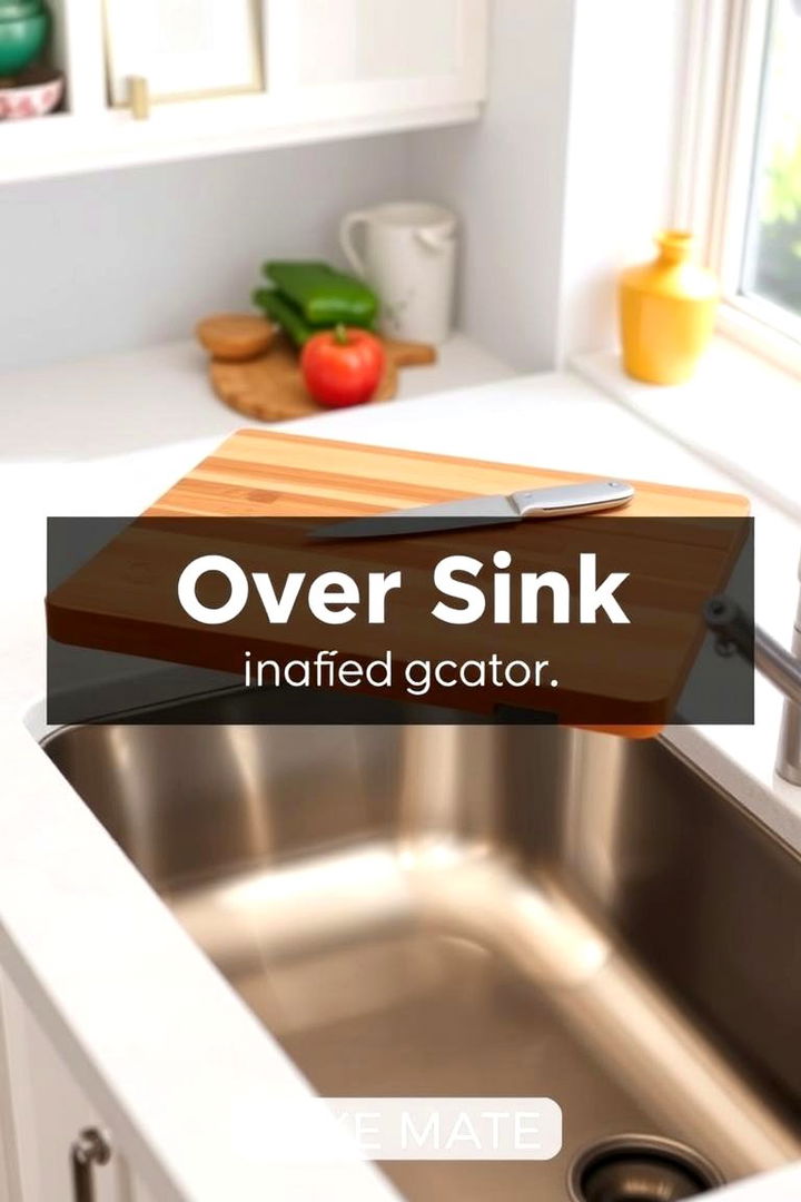 Functional Over the Sink Cutting Boards - 22 Kitchen Sink Organization Ideas