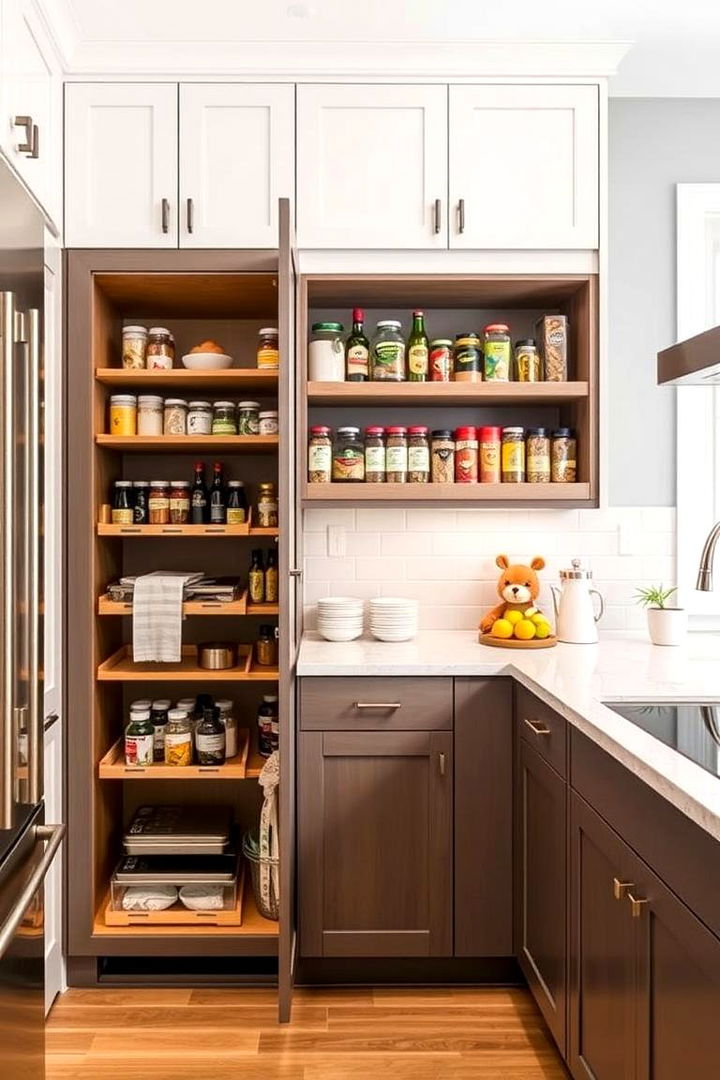 Functional Pantry Integration - 22 One Wall Kitchen Ideas