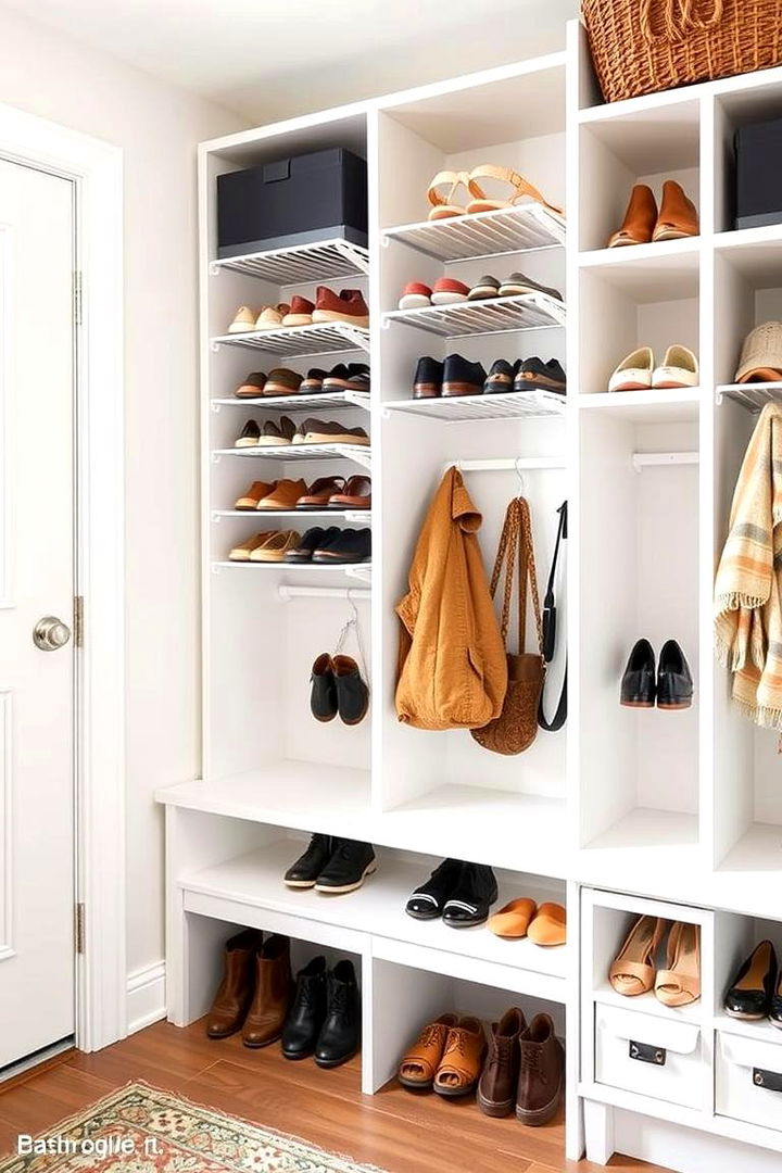 Functional Shoe Storage - 22 Small Mudroom Ideas