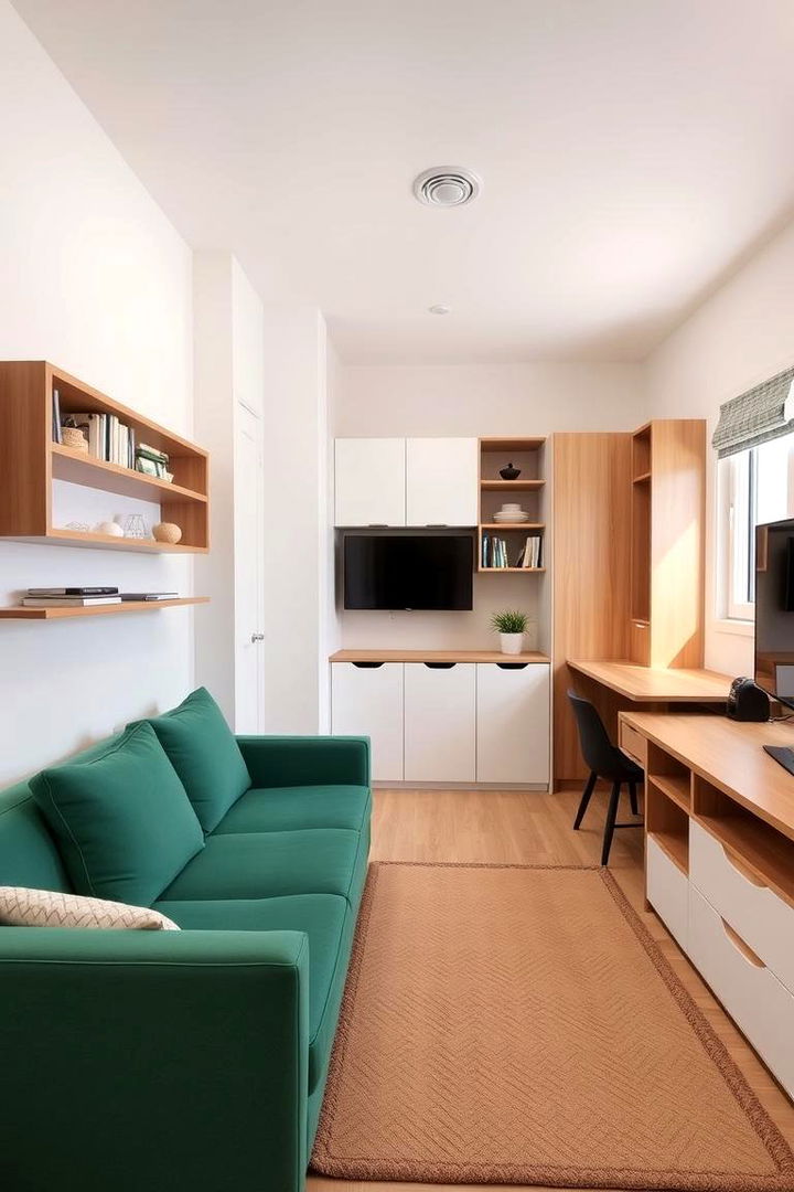 Functional Space Efficiency - 22 Emerald Green Sofa Living Room Ideas