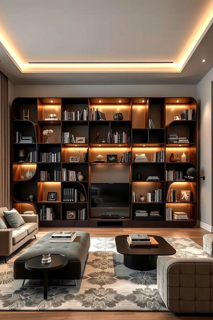 Functional Statement Pieces - 22 Living Room Bookshelf Ideas
