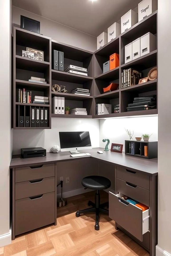 Functional Storage Solutions - 22 Home Office Ideas for Him