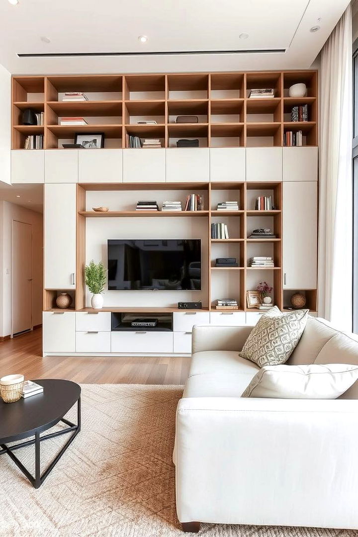 Functional Storage Solutions - 22 Minimalist Modern Boho Living Room Ideas