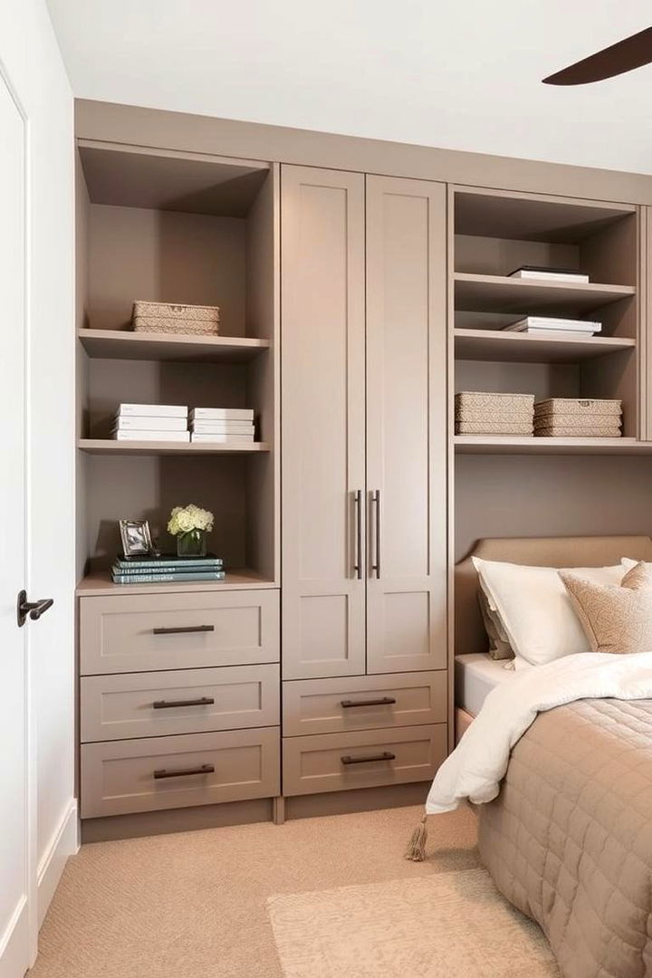Functional Storage Solutions - 22 Taupe Bedroom Ideas