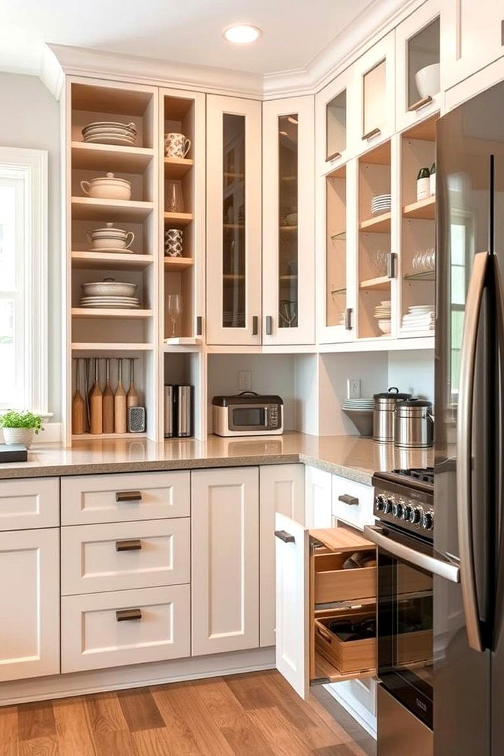 Functional Storage Solutions - 22 U Shaped Kitchen Ideas
