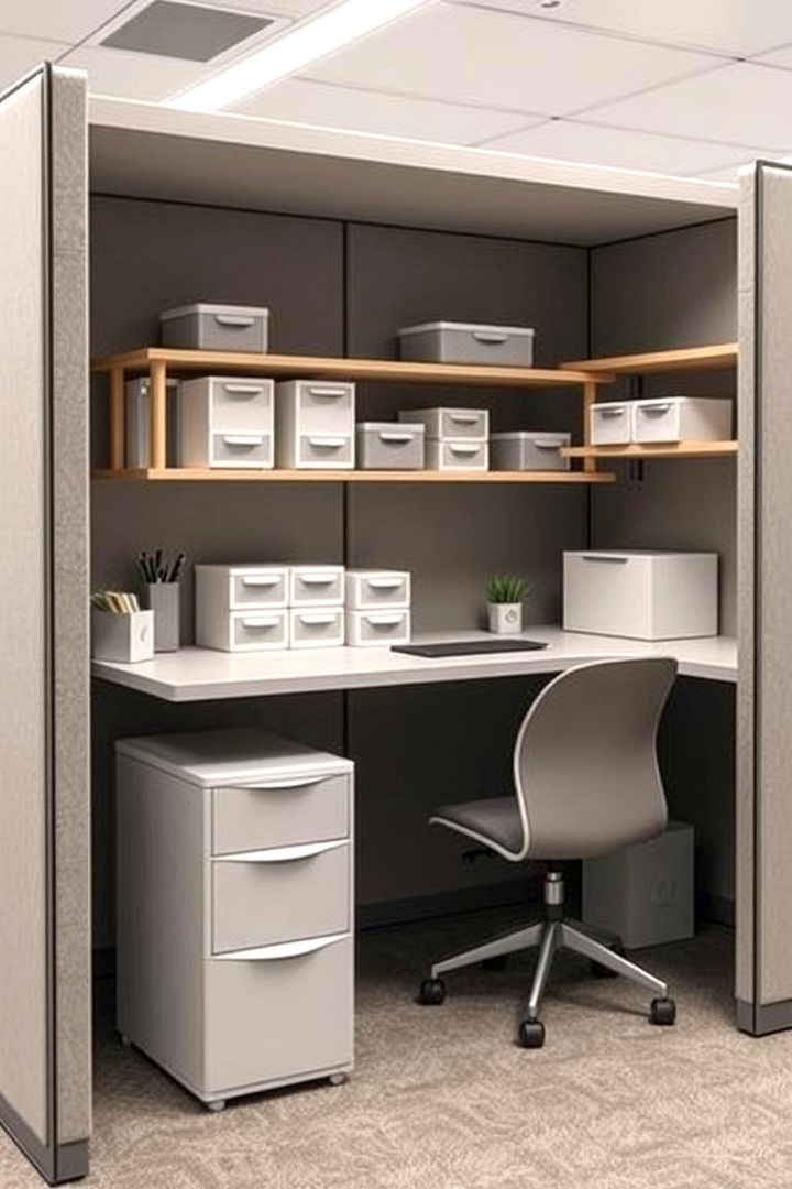 Functional Storage Solutions - 22 Cubicle Decor Ideas