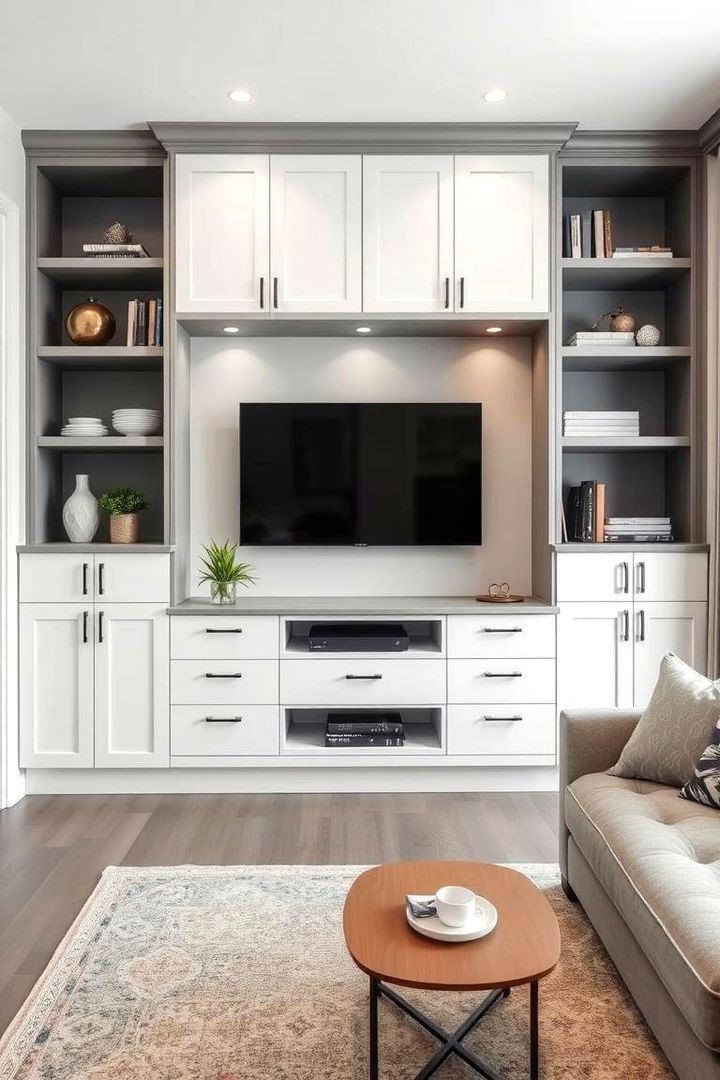Functional Storage Solutions - 22 Grey and White Living Room Ideas