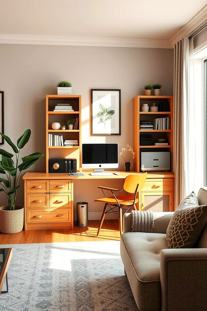 Functional Study Corner Desk for Family Living Rooms - 22 Desk in Living Room Ideas