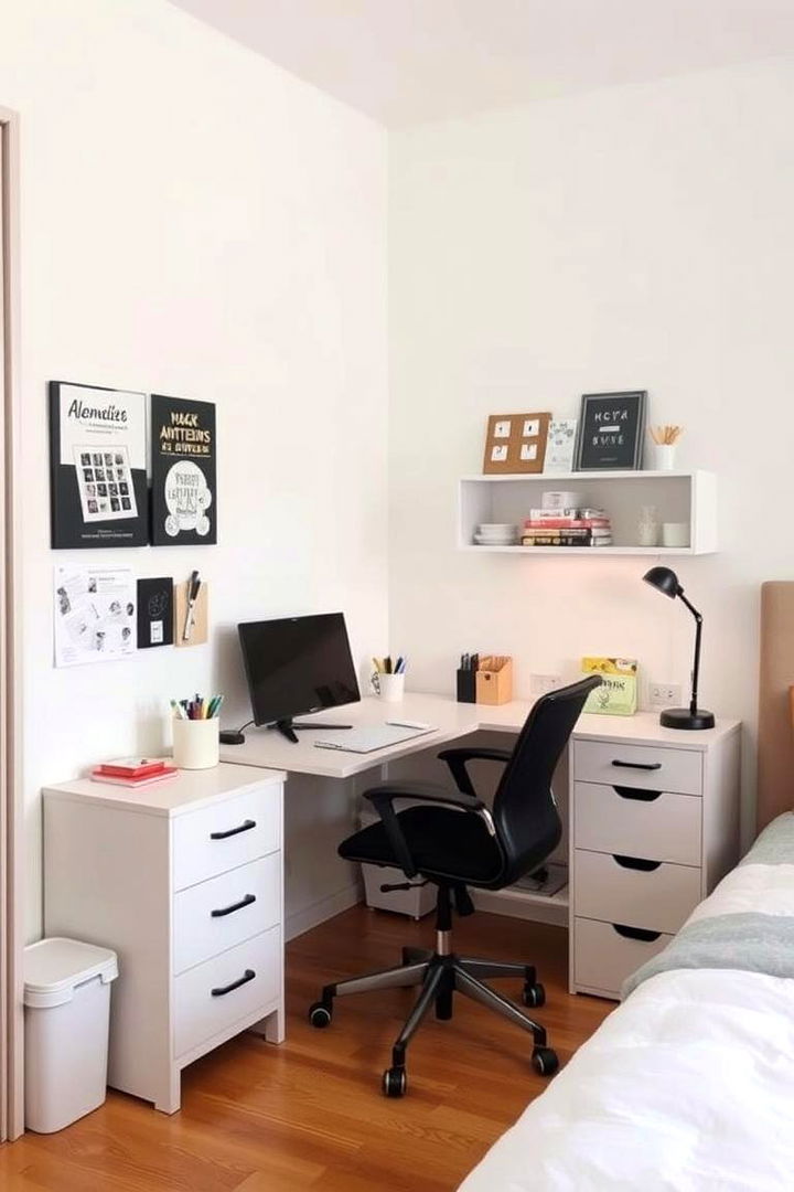 Functional Study Corner - 22 Bedroom Corner Ideas