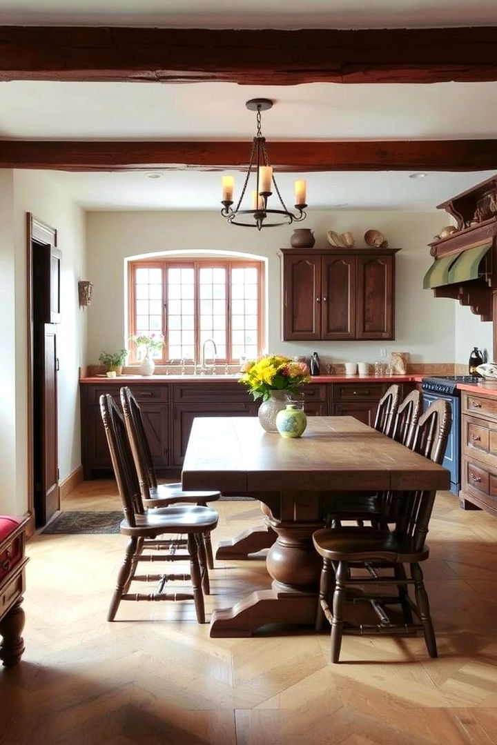 Functional Tudor Dining Space - 22 Tudor Kitchen Ideas