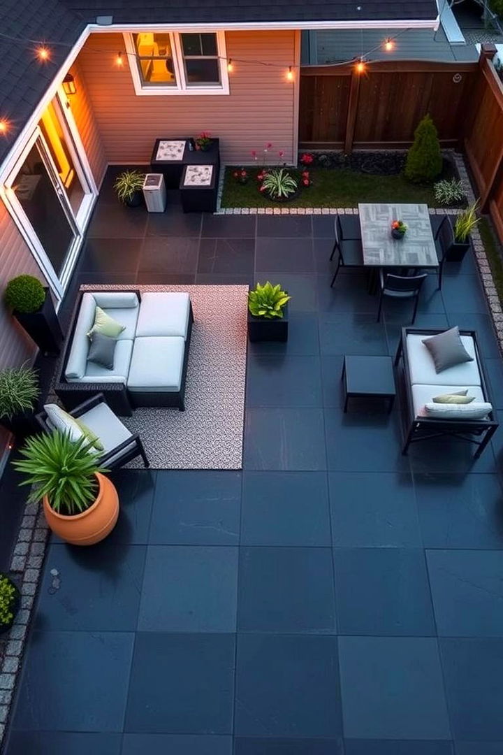 Functional Zoning Ideas - 22 black concrete patio ideas