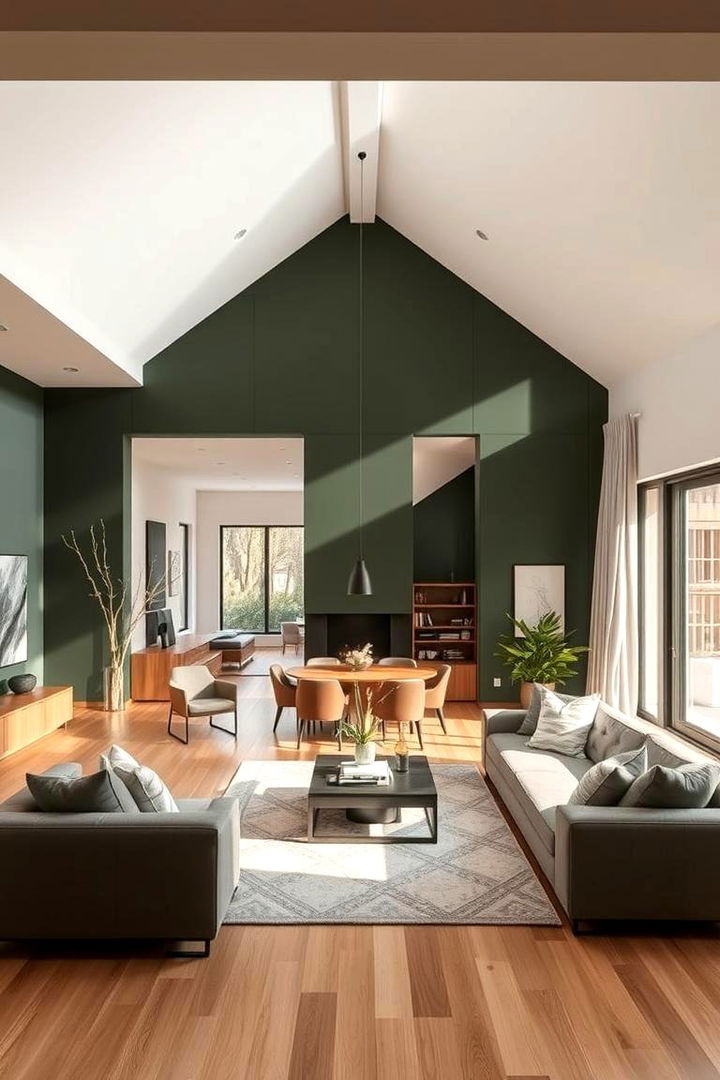 Functional and Aesthetic Flow - 22 Dark Olive Green House Designs
